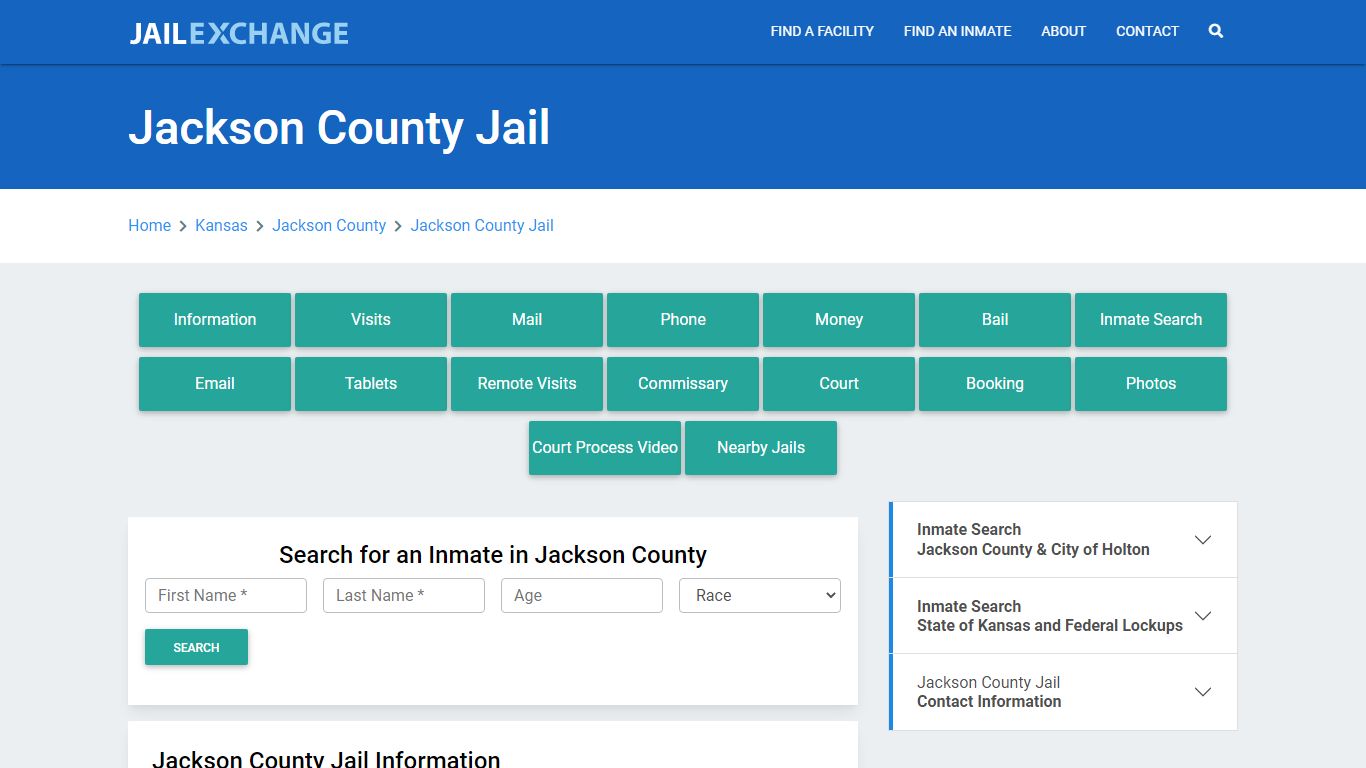 Jackson County Jail Roster Lookup, KS, Inmate Search